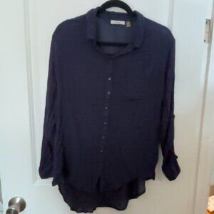 Dex Navy Blue Button Down - Size Large
